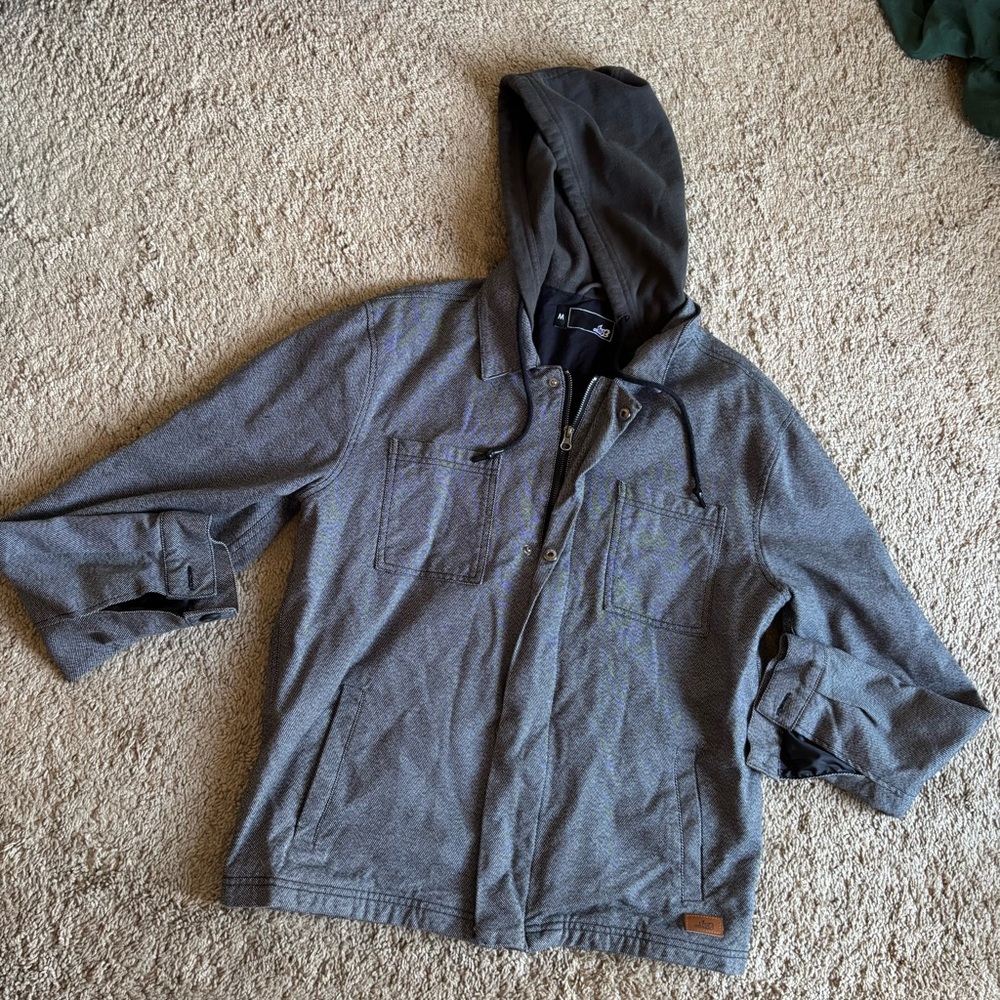 Lost Y2K Lost Enterprises 90s Vintage Dark Gray/Black Jacket with hoodie